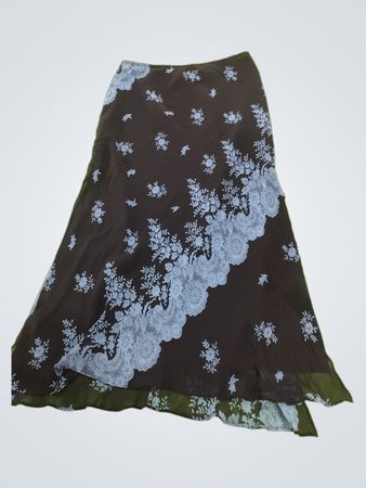 Express Floral Lace Maxi Skirt