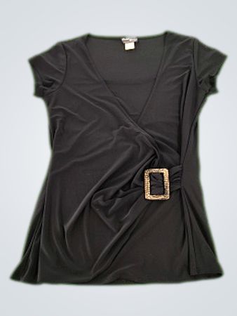 Rachel Rachel Black Women's Wrap Top