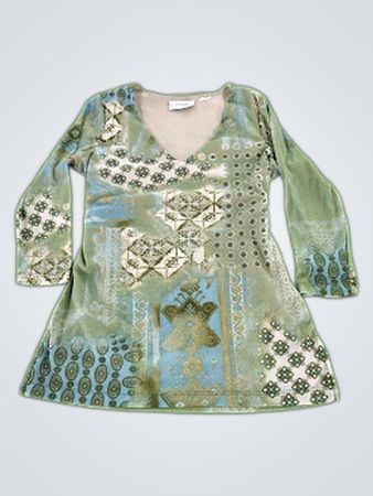 Villager by Liz Claiborne Long Sleeve Tunic Top