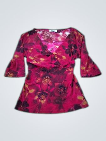 A.BYER Floral Red Dress