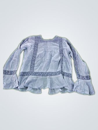 Gunn Blue Embroidered Top