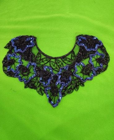 Lace Collar with Blue Beading