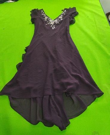 S.L. Fashions Purple Chiffon Dress