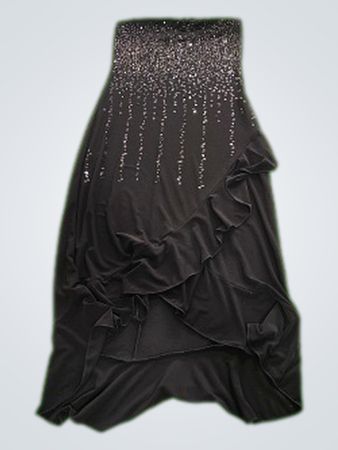 Charlotte Russe Black Sequin Strapless Dress
