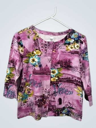Thomas & Olivia Venezia Print-Cardigan
