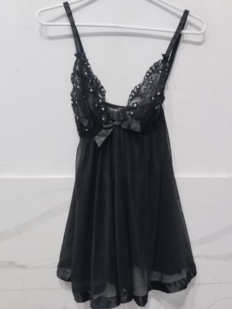 Tracy Black Lace Babydoll Lingerie