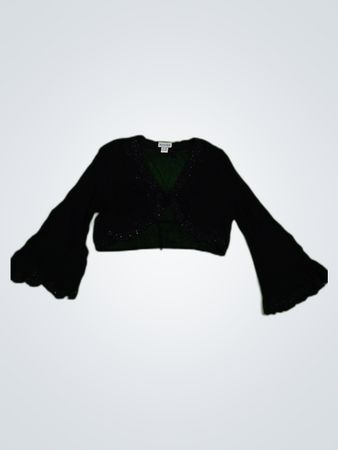 Y2K All Black Rave Poly Blouses