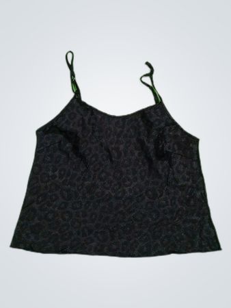 Y2K All Black Rave Cami Tops
