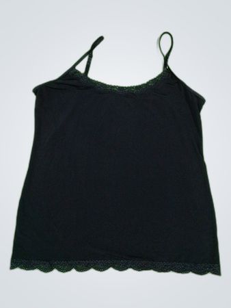 Y2K All Black Rave Cami Tops