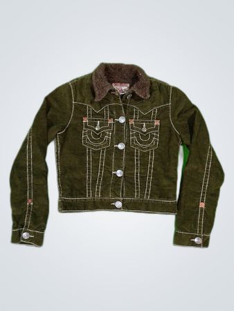 True Religion Green Denim Jacket