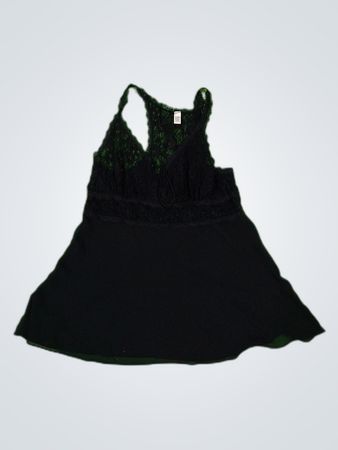 Y2K All Black Rave Cami Tops