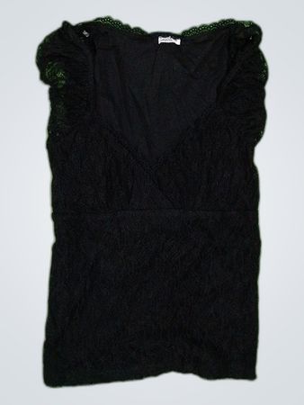 Black Lace Trim Camisole Top