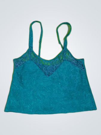 Teal Lace Trim Camisole