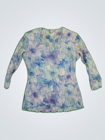 D&G Blue V-Neck Knit Sweater