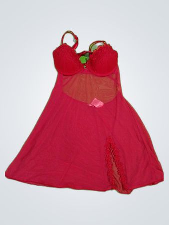Del Medium Red Lace Slip Dress