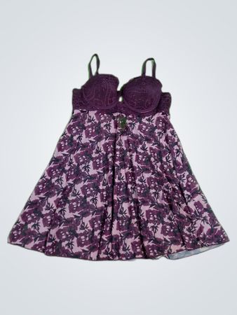 Purple Lace Slip Dress