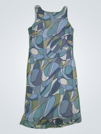 Paz & Love Abstract Print Sleeveless Mini Dress