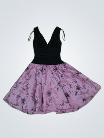 Black and Purple Floral Dress