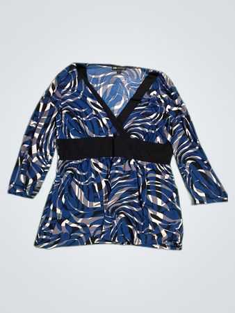 L.N. Studio Printed Wrap Blouse