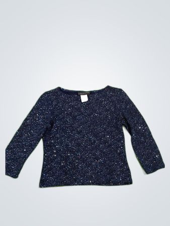 c9nected Navy Glitter Knit Sweater