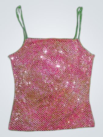 Sequined Pink Tank Top