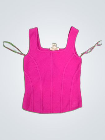 Bailey 74 Pink Ribbed Tank Top