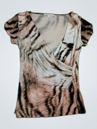 Boston Proper Printed Wrap Blouse