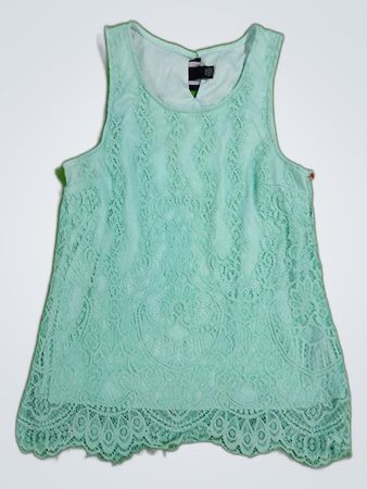 Mint Green Lace Tank Top