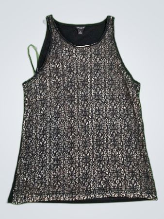 Ann Taylor Black Lace Trim Camisole