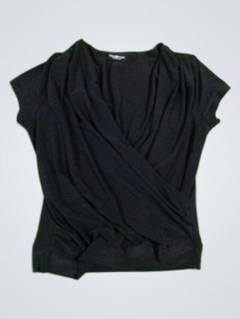 Black Short-Sleeve Top