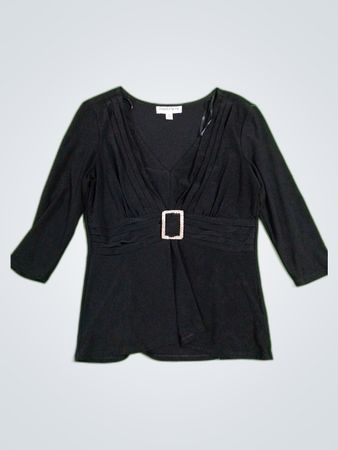 Dorothy Perkins Black Pleated Blouse