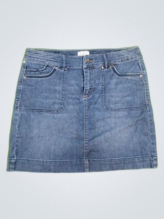 White House Black Market Denim Mini Skirt