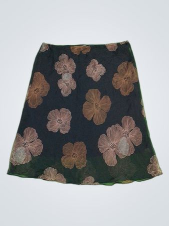 New York & Company Floral Print Mini Skirt