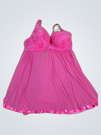 Daisy Fuentes Pink Lace Slip Dress