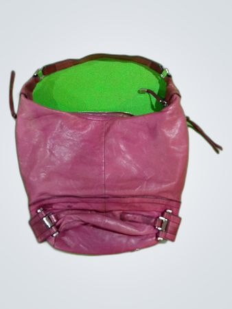 Pink Leather Shoulder Bag