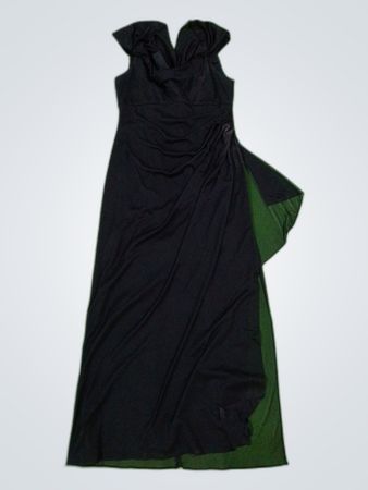 Alex Evenings Black Wrap Maxi Dress