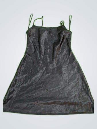 Black Satin Slip Dress