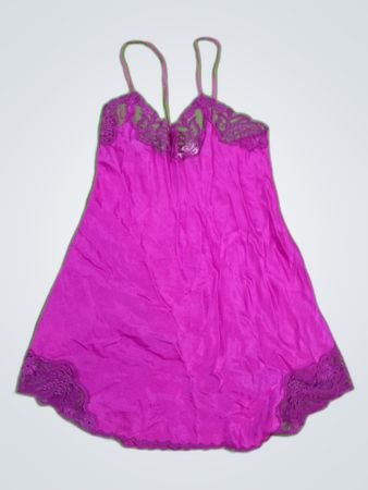 Emily & Tom Purple Lace Trim Slip Dress