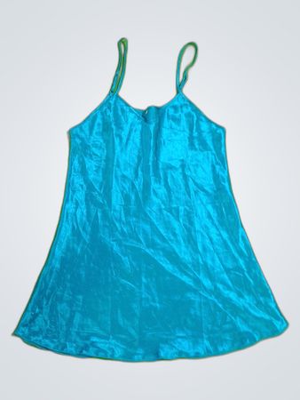 Blue Satin Camisole