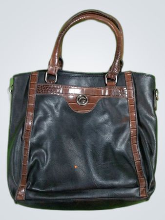 GAL Black Crocodile Tote Handbag