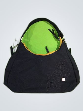 Haiku Black Floral Hobo Bag
