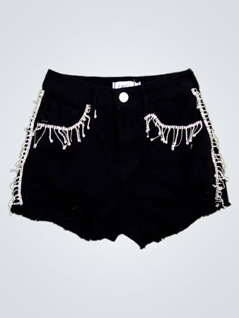 rue21 Black Shorts with Beaded Details