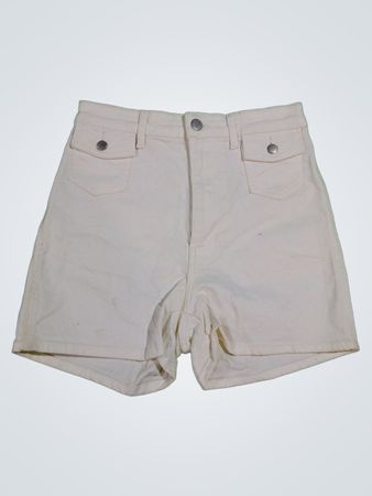 White Cotton Shorts