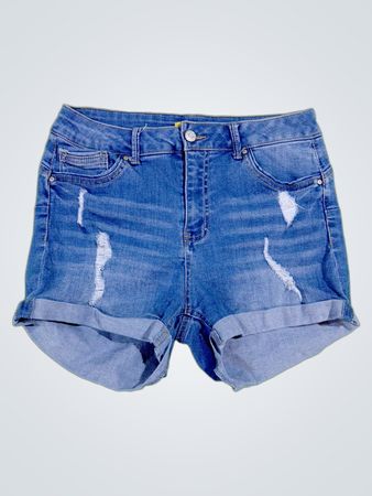 Wax Jean Denim Shorts