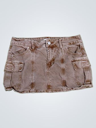Brown Denim Skirt
