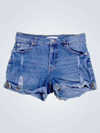 Eighty Two High-Rise Distressed Denim Shorts