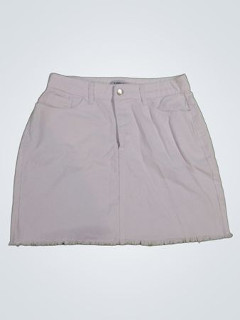 Zarroli White Denim Mini Skirt