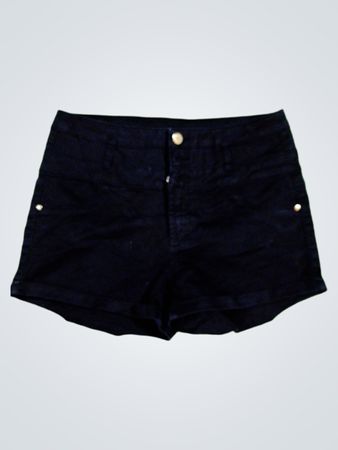 Refugeuge Black High-Waisted Shorts