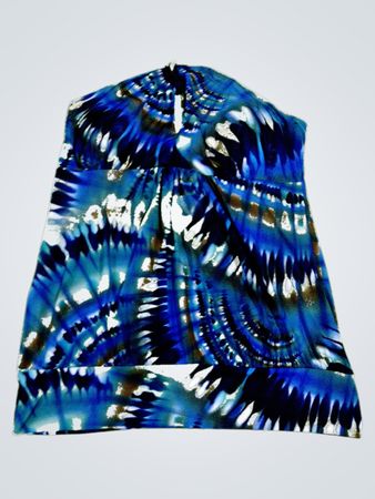 Blue Tie-Dye Halter Top