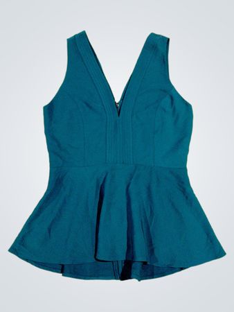 Teal Peplum Top